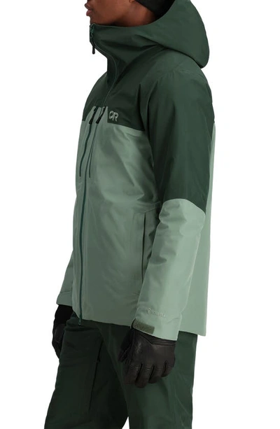 Shop Outdoor Research Tungsten Ii Gore-tex® Waterproof Snow Jacket In Grove/ Balsam