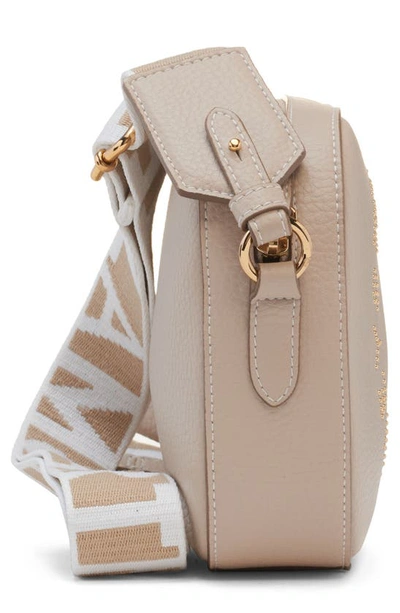 Shop Stella Mccartney Perforated Logo Faux Leather Camera Bag In 9200 Cream