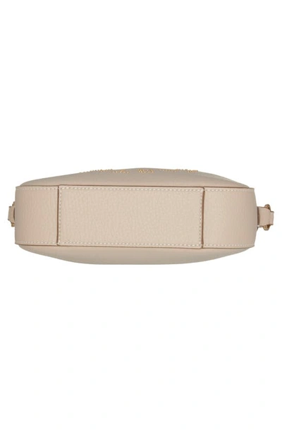 Shop Stella Mccartney Perforated Logo Faux Leather Camera Bag In 9200 Cream
