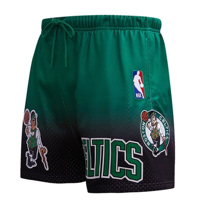Shop Pro Standard Black/kelly Green Boston Celtics Ombre Mesh Shorts