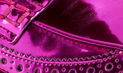 Shop The Office Of Angela Scott Metallic Penny Loafer In Magenta