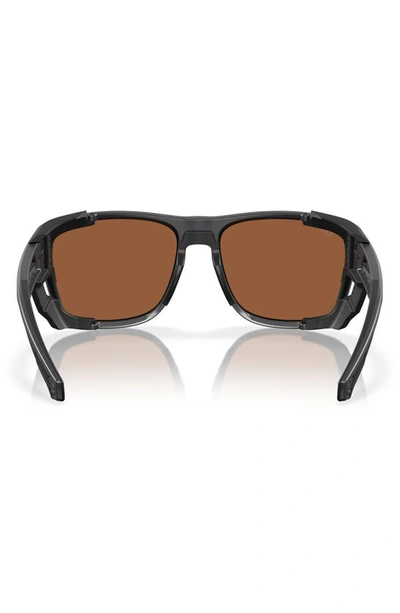 Costa Del Mar King Tide 6 58mm Polarized Rectangular Sunglasses In Copper Silver Mirror