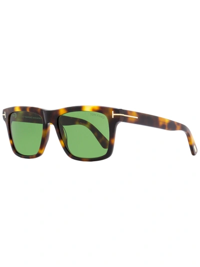 Shop Tom Ford Men's Rectangular Sunglasses Tf906 Buckley-02 53n Blonde Havana 56mm In Green