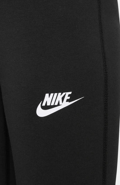 Shop Nike Kids' Sportswear Swoosh Flare Leggings In Black/ White