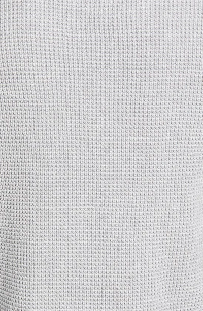 The Normal Brand Waffle Knit Quarter Zip Pullover In Grey
