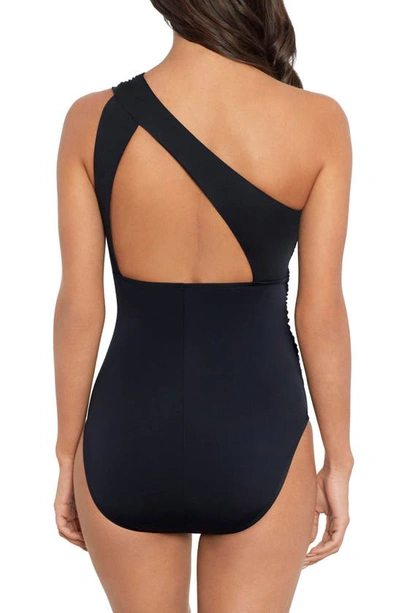Shop Magicsuit Plot Twist Nessa One-shoulder One-piece Swimsuit In Black