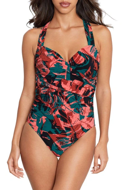 Shop Magicsuit Livin' Nico Ruched One-piece Swimsuit In Black