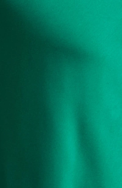 Shop Amsale One-shoulder Fluid Satin Gown In Emerald