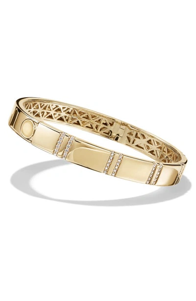 Shop Cast The Clarity Diamond Bangle In 14k Yellow Gold