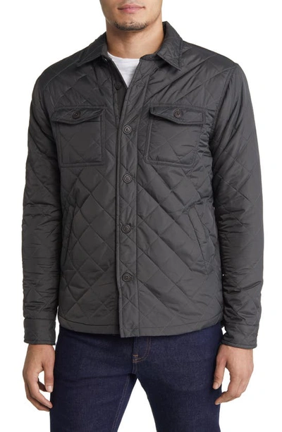Shop The Normal Brand Regular Fit Quilted Nylon Jacket In Dark Forest