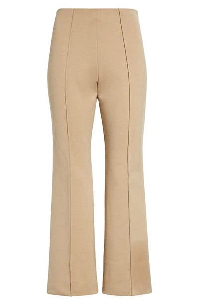 Shop Atm Anthony Thomas Melillo Ponte Knit Kick Flare Pants In Soft Fawn
