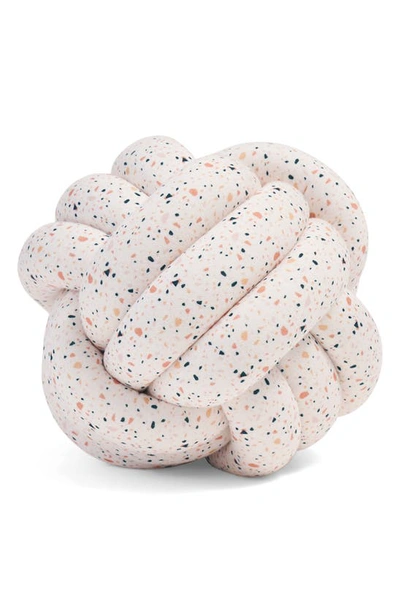 Shop Bearaby Hugget Knot Organic Cotton Accent Pillow In Terrazzo
