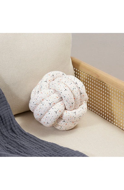 Shop Bearaby Hugget Knot Organic Cotton Accent Pillow In Terrazzo