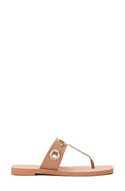 Shop Larroude Milan Jelly Thong Sandal In Pink