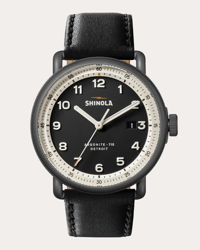 Shop Shinola Men's Canfield C56 43mm Black Leather-strap Watch