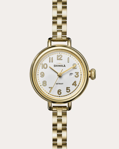 Shop Shinola Women's Birdy 34mm Goldtone Bracelet Watch In Silver
