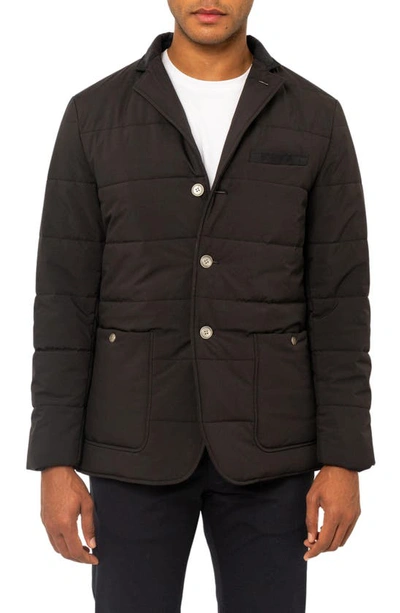 Shop Pino By Pinoporte Quilted Button Front Jacket In Black