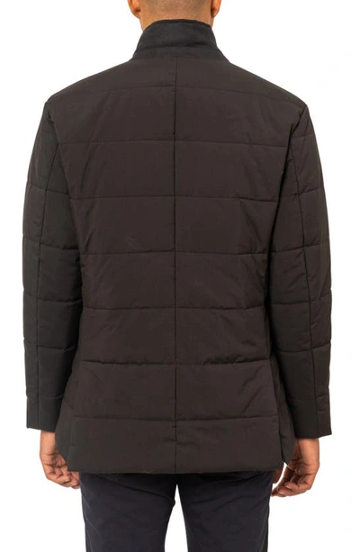 Shop Pino By Pinoporte Quilted Button Front Jacket In Black