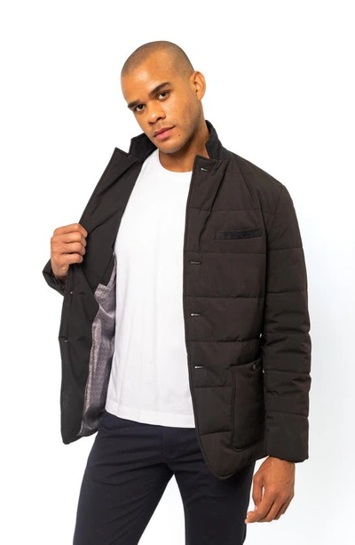 Shop Pino By Pinoporte Quilted Button Front Jacket In Black
