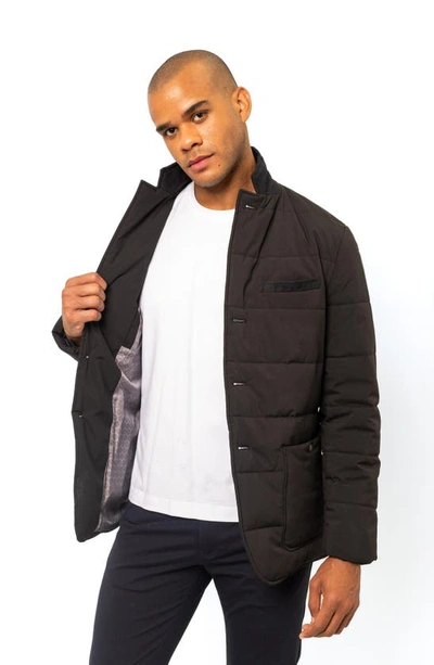 Pino By Pinoporte Quilted Button Front Jacket In Black
