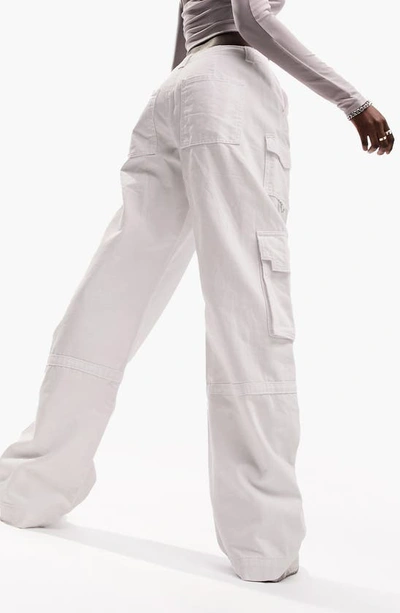 Shop Asos Design Ultimate Cargo Jeans In White