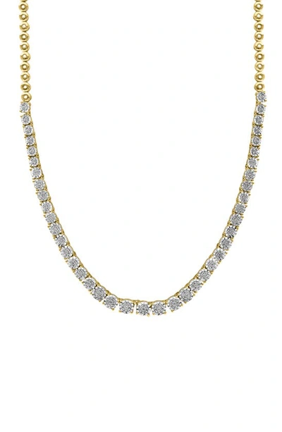 Shop Effy 14k Gold Diamond Frontal Necklace In Gold Multi