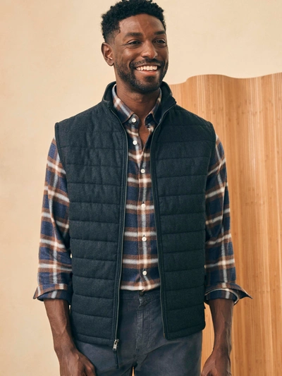 Shop Faherty Teton Valley Vest In Charcoal Heather