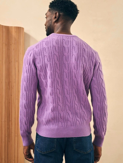 Shop Faherty Reserve Crewneck Sweater In Winter Lilac