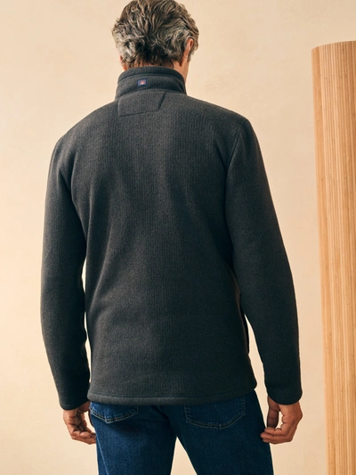 Shop Faherty Sweater Fleece Full Zip In Lava Rock