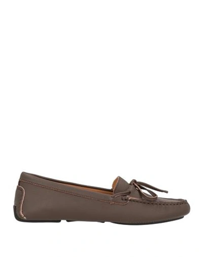Boemos Woman Loafers Brown Size 11 Soft Leather In Brown
