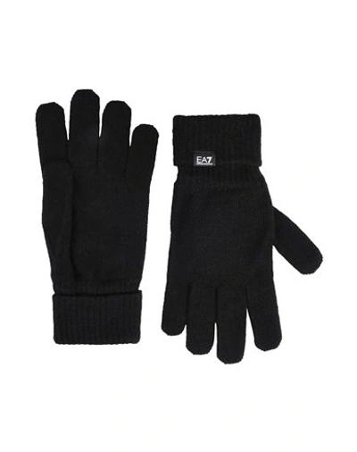 Shop Ea7 Man Gloves Black Size M Acrylic