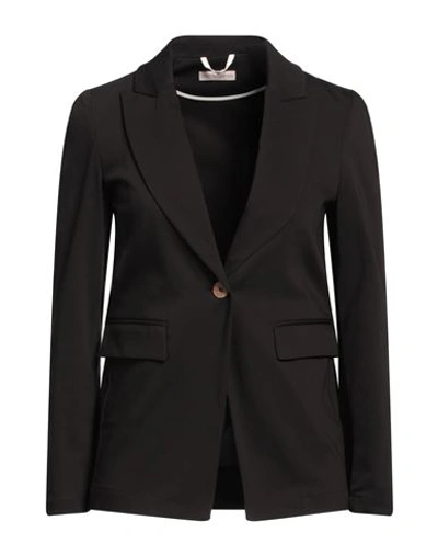 Shop Camicettasnob Woman Blazer Black Size 8 Cotton, Polyester, Elastane