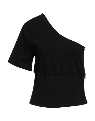 Shop Federica Tosi Woman Top Black Size 12 Cotton