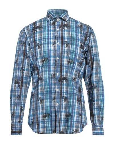 Shop Betwoin Man Shirt Blue Size 15 ½ Cotton