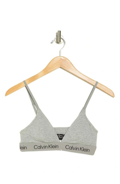 Calvin Klein Triangle Cup Bralette In P7a B10 Grey He