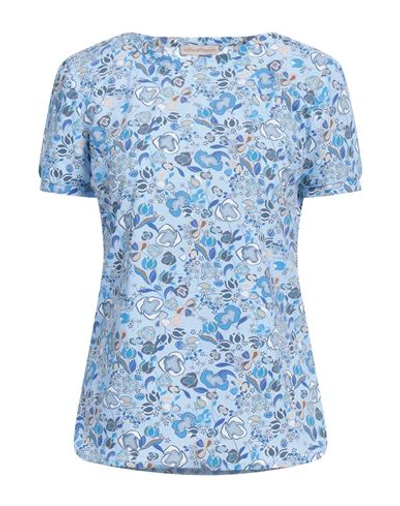Camicettasnob Woman T-shirt Sky Blue Size 6 Polyamide, Elastane In Blue
