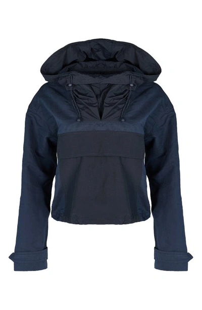 Shop Sweaty Betty Nomad Pullover Jacket In Navy Blue