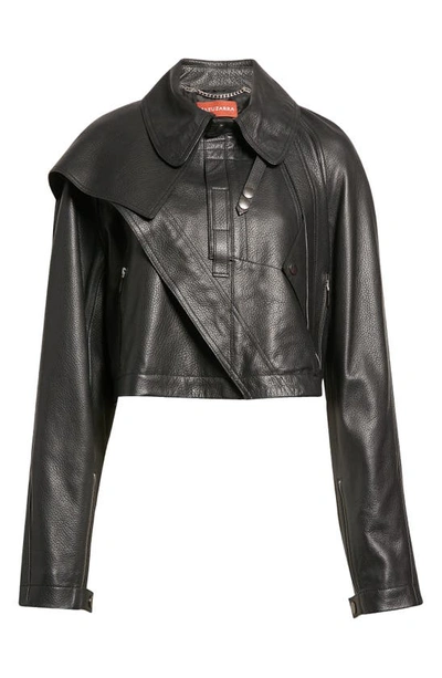 Shop Altuzarra Colin Oversize Biker Jacket In 000001 Black