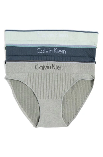 Shop Calvin Klein Seamless Bikini Panties In 94i Blue Edge/ D