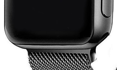 Shop The Posh Tech Posh Tech Stainless Steel Band For Apple Watches In Black
