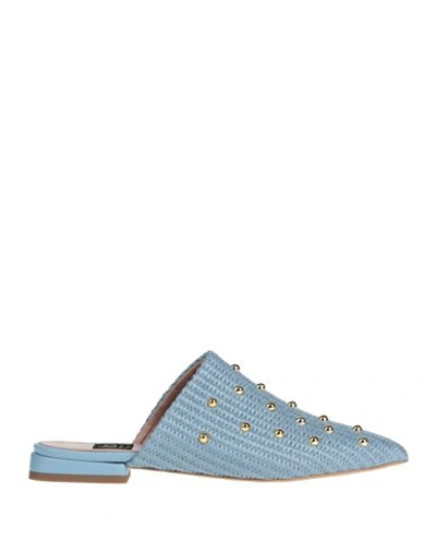 Islo Isabella Lorusso Woman Mules & Clogs Light Blue Size 8 Synthetic Fibers In Blue