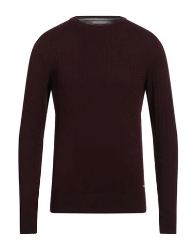 Shop Primo Emporio Man Sweater Garnet Size Xxl Viscose, Nylon In Red