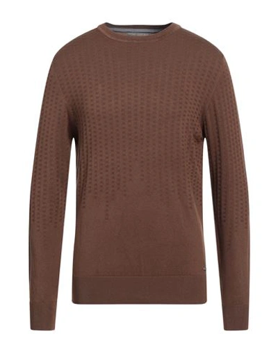 Shop Primo Emporio Man Sweater Brown Size 3xl Viscose, Nylon