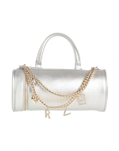 Shop Roger Vivier Woman Handbag Silver Size - Leather