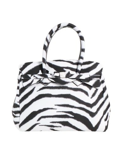 Shop Save My Bag Woman Handbag White Size - Peek (polyether - Ether - Ketone), Polyester, Elastane