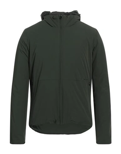 Shop Esemplare Man Jacket Dark Green Size Xxl Nylon, Elastane, Cotton