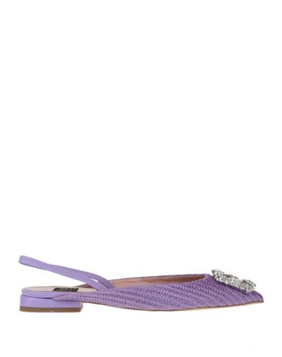 Shop Islo Isabella Lorusso Woman Ballet Flats Lilac Size 8 Textile Fibers In Purple