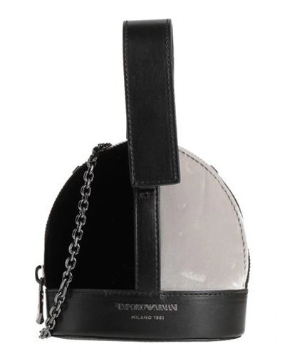 Shop Emporio Armani Woman Handbag Light Grey Size - Viscose, Cupro, Polyurethane