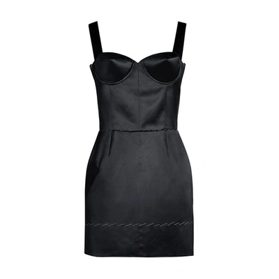 Shop Maison Margiela Work-in-progress Mini Dress In Black