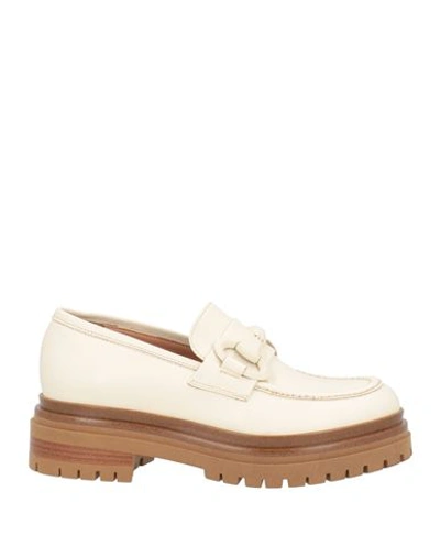 Shop Baldinini Woman Loafers Ivory Size 8 Calfskin In White